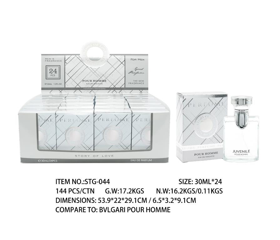25ml Story of Love for Men fragrance dupe bottle inspired by Bvlgari Pour Homme, wholesale carton of 24