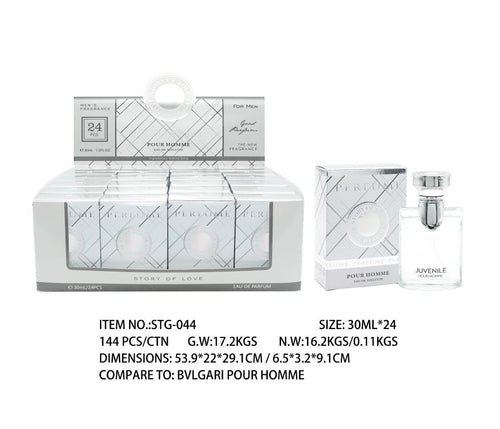 25ml Story of Love for Men fragrance dupe bottle inspired by Bvlgari Pour Homme, wholesale carton of 24