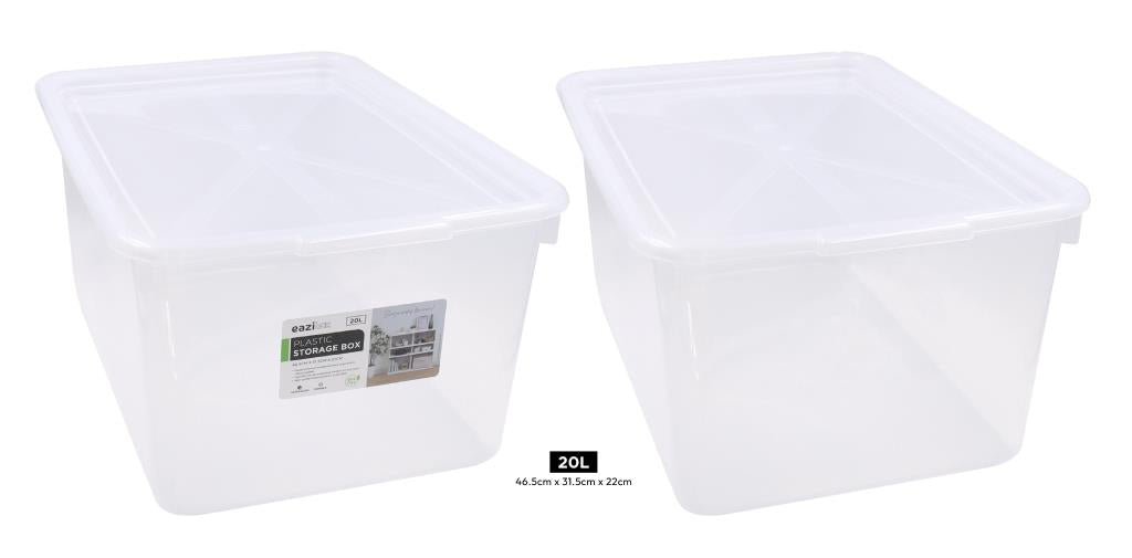 Plastic Storage Box With Lid - 20 LITRE