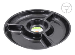 Black Series Round Plastic Chip n Dip Platter