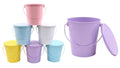Metal Decorative Bucket - Pastel Series W/Lid  **NOTE - NO BARCODE** (D)