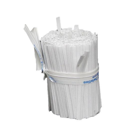 75mm Twist Ties White 1000