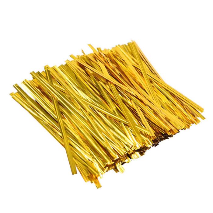 Twist Ties Gold  x 1000pcs
