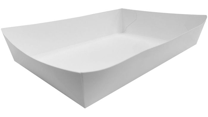#24 White Cardboard tray 400's