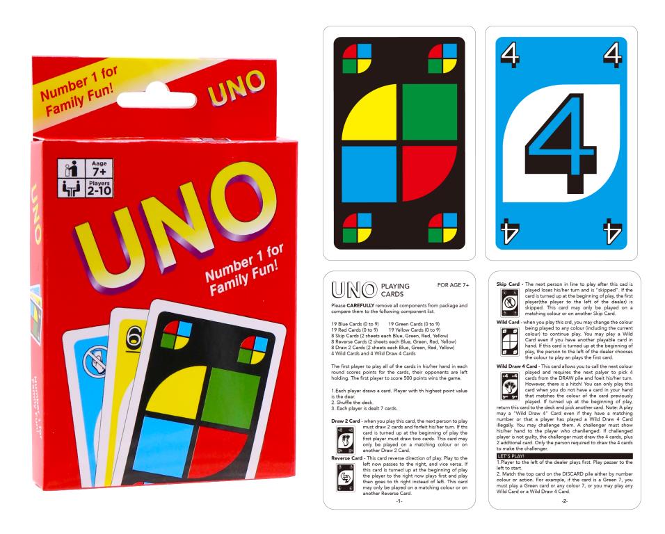 UNO playing cards 2-pack mega 110-value pack, card size 8.7x5.7cm – wholesale bulk carton for gift and hospitality retailers