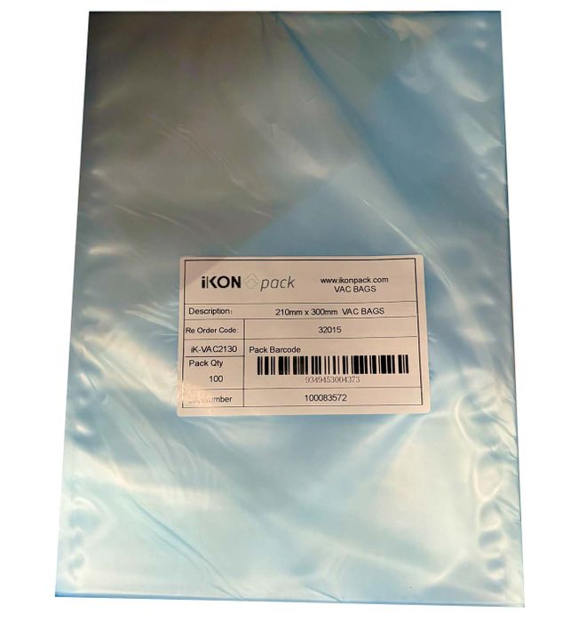 Vacuum Bags 210x300mm 100's/pk