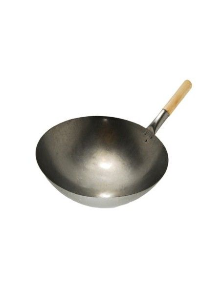 17" Wok Wooden Handle/Deep - wholesale bulk packaging | DPack
