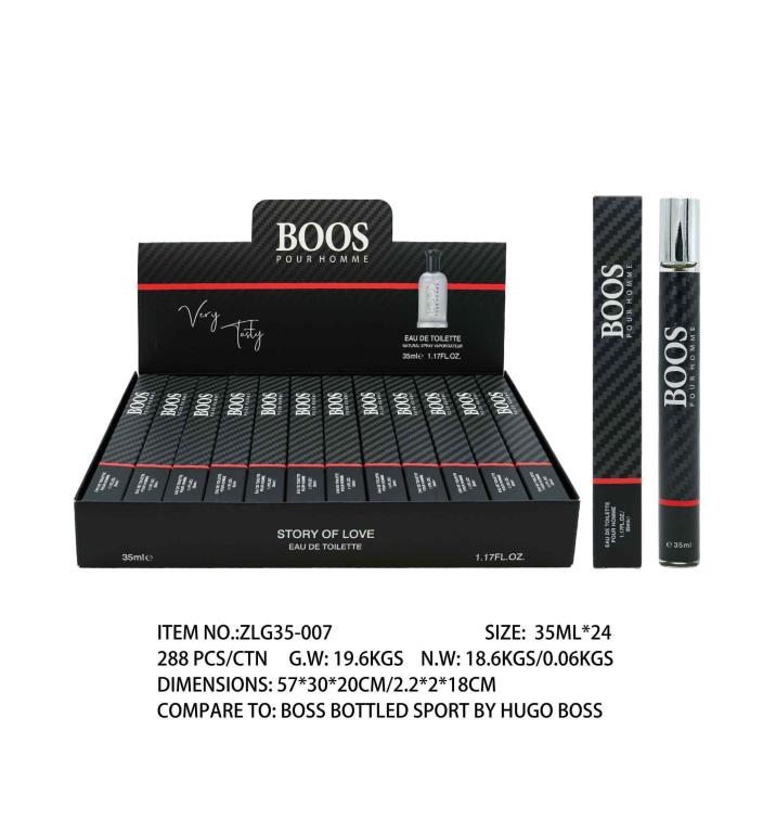35ml Boos cologne dupe bottle inspired by Hugo Boss Bottled Sport, men's fragrance spray