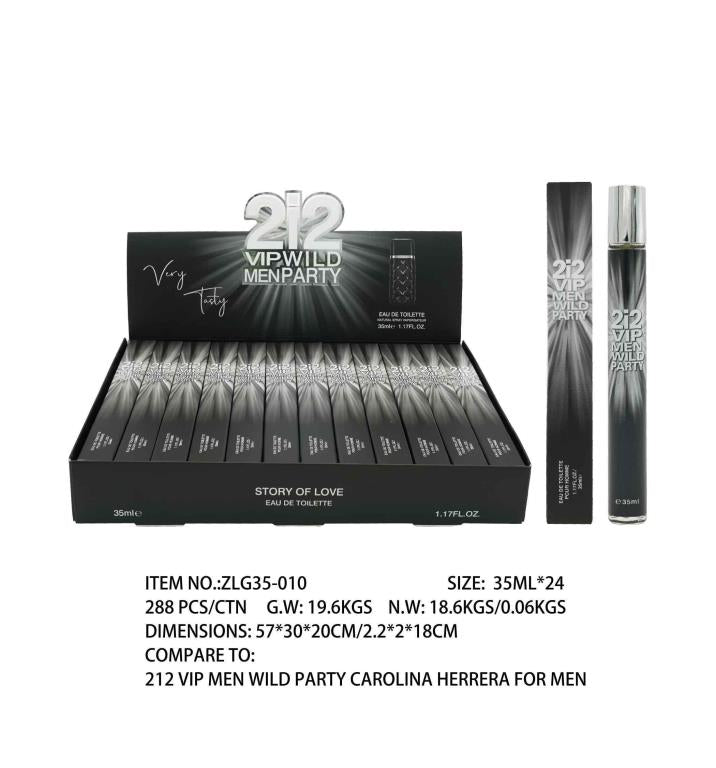 35ML 212 VIP Wild Men Party - Smells like 212 VIP Men Wild Party by Carolina Herrera for Men (D)