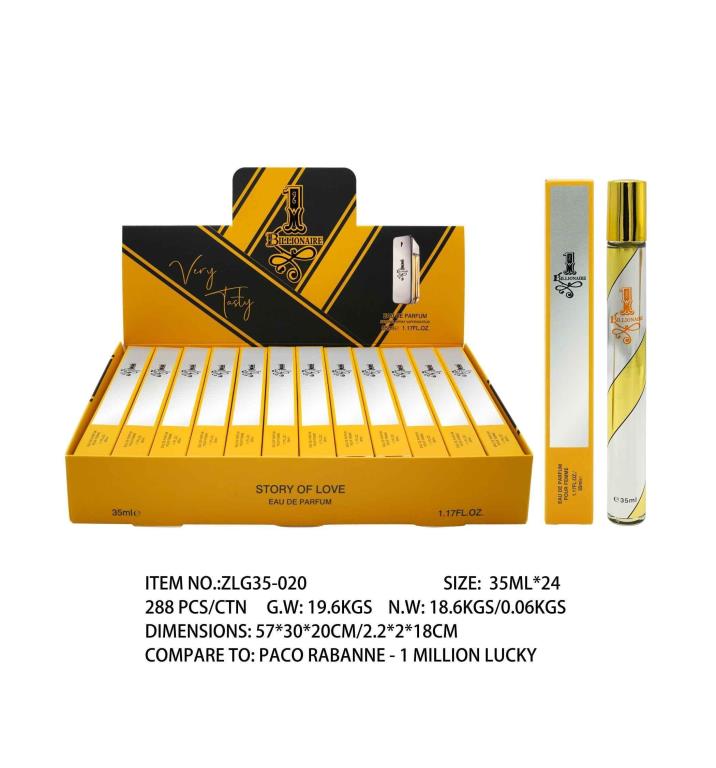 35ml 1 Billion inspired fragrance bottle, perfume dupe of Paco Rabanne 1 Million, travel size