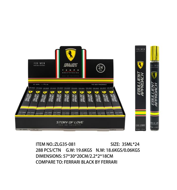 35ML Ebullient Approach - Smells like Ferrari Black by Ferrari (ZLG35-081) - wholesale bulk packaging | DPack