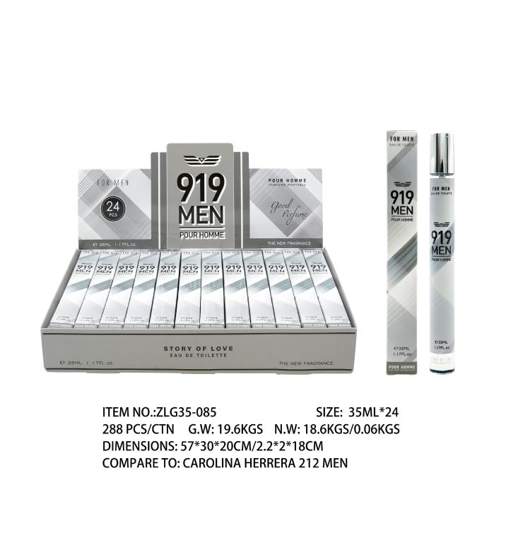 35ml 919 Men travel cologne spray, cologne dupe inspired by Carolina Herrera 212 Men