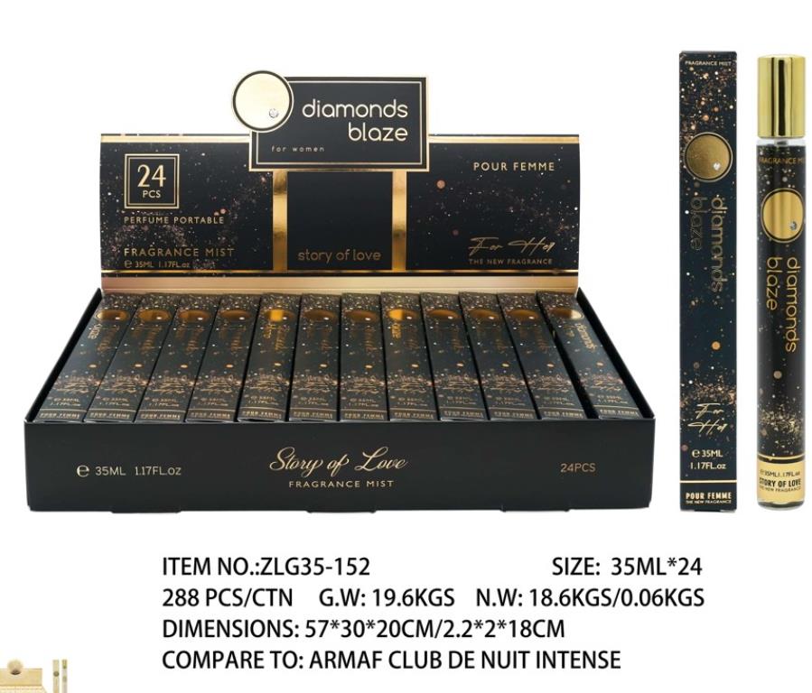 35Ml Diamonds Blaze - Smells like Armaf Club De Nuit Intense Woman (ZLG35-152) - wholesale bulk packaging | DPack