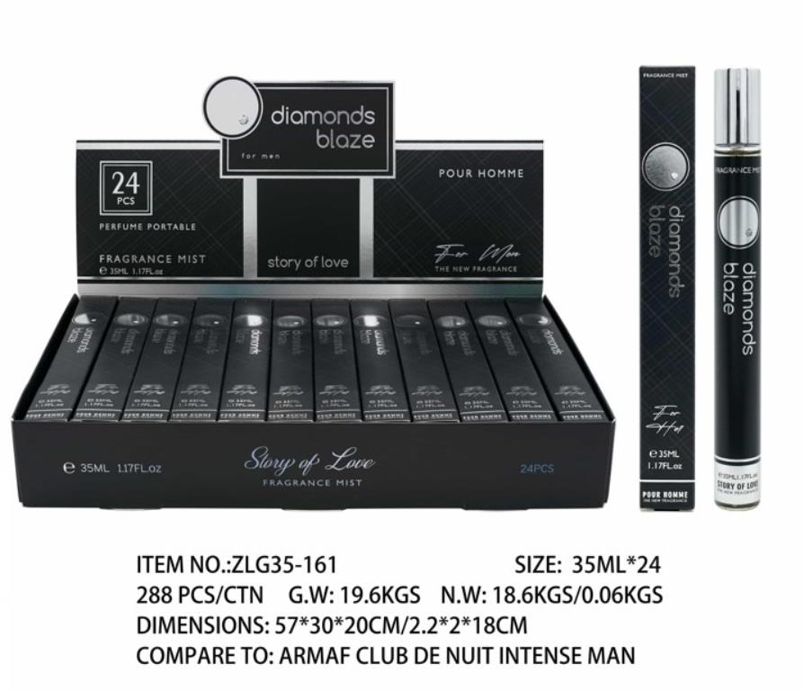 35Ml Diamonds Blaze - Smells like Armaf Club De Nuit Intense Man (ZLG35-161) - wholesale bulk packaging | DPack