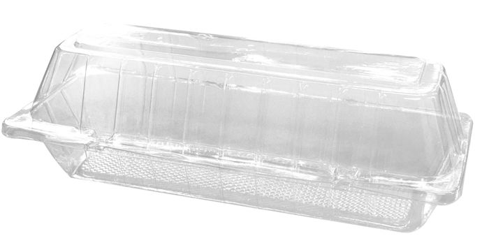 Long Roll Clear Hinged Clamshell Container - Carton of 300