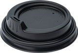 90mm Black Sipper Lid for 8/12/16oz Paper Cups - Carton of 1000