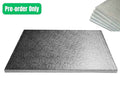 Masonite Rectangle Silver Cake Board 15 x 18" (Pack of 10)