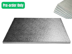 Masonite Rectangle Silver Cake Board 15 x 18" (Pack of 10)