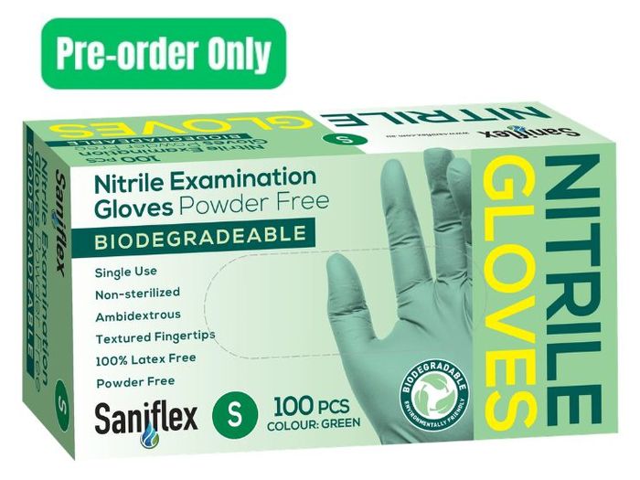 Green Nitrile Glove Small 100