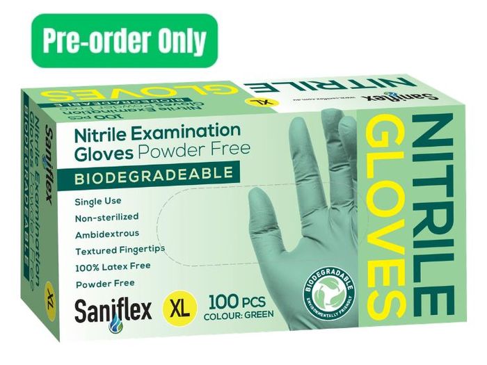 Green Nitrile Glove XL 100