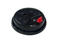 Bubble Tea Lid 90mm Black with Red Heart - PP Injection Moulded (Carton 1000)