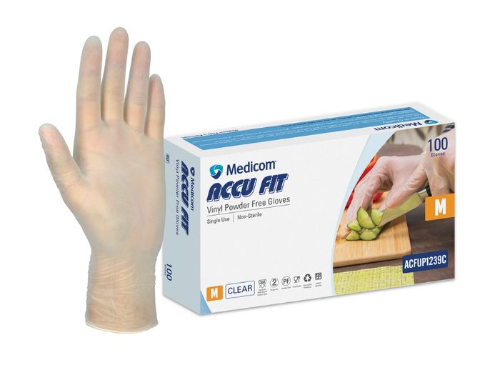 Medicom M Vinyl Gloves 100's