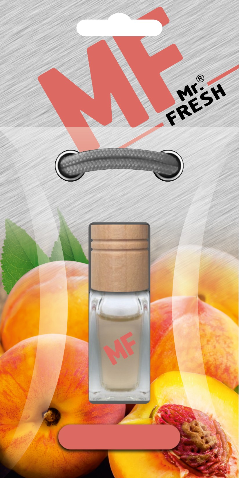 Peach Car Air Freshener - Wood & Glass Bottle | Mr. Fresh