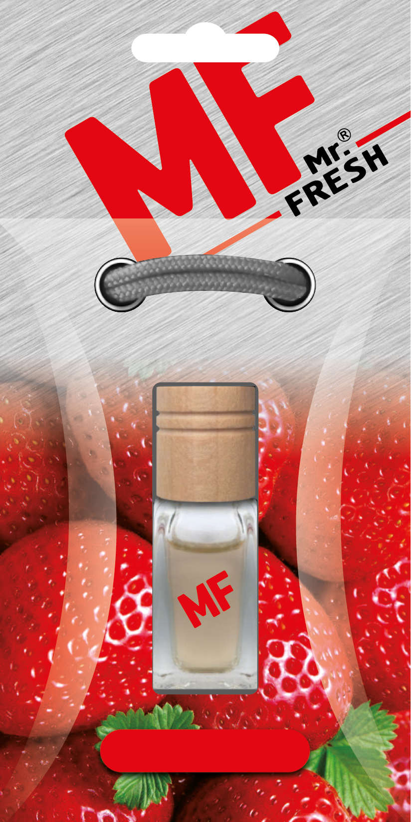 Strawberry Car Air Freshener - Wood & Glass Bottle | Mr. Fresh