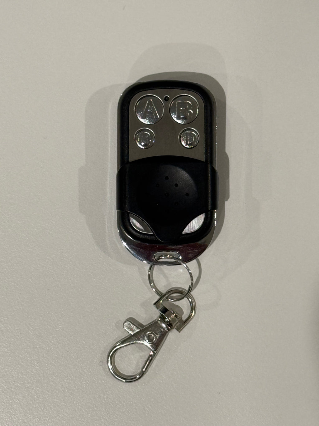 Universal garage and gate remote control 433MHz cloning duplicator key fob - with keyring and clip