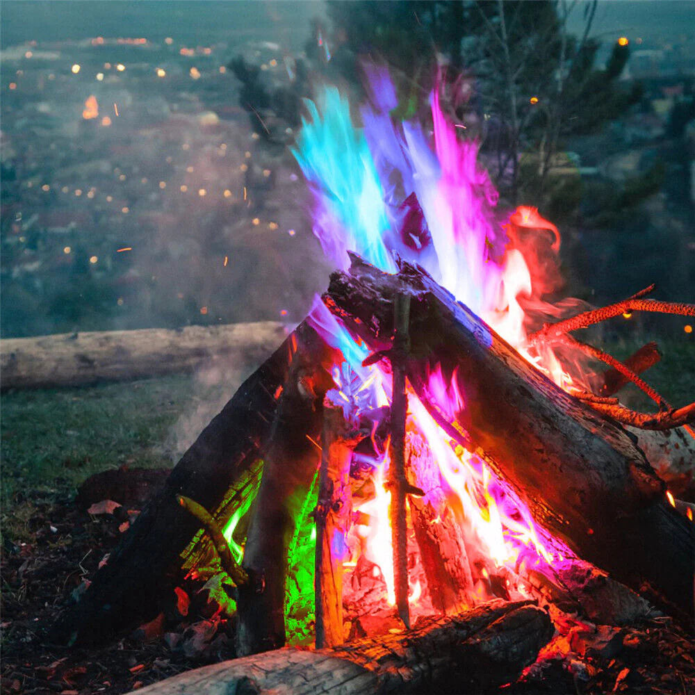 Mystical Fire Dust Sachets 15g - Display Box 75 Packs | Wholesale Camping Fire Colour